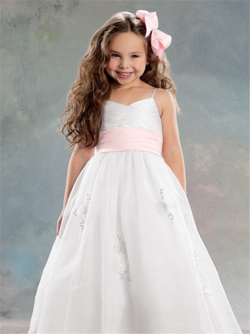 flower girl dresses spaghetti straps