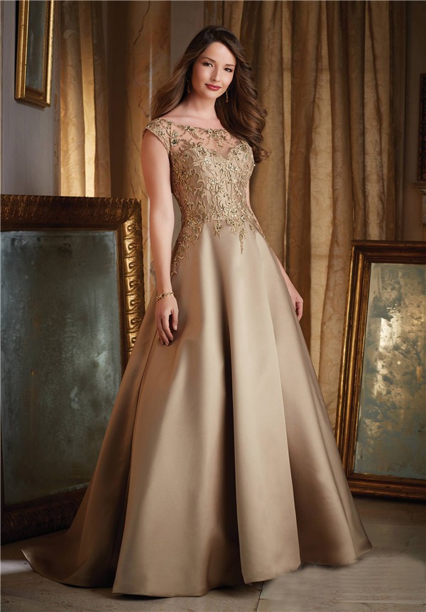 Beautiful Gold Satin Ballgown with Glamorous Accessories” Designed for  Mandy Wilson | by DigitalCoutureCo | Bridal Collection | Medium