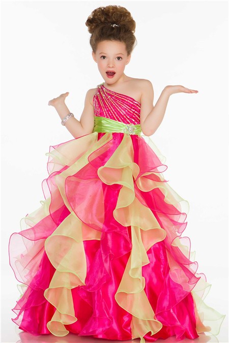 pink and lime green dress