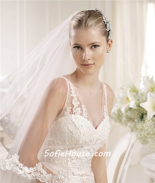 Great Wedding Dress Sheer Straps  Don t miss out 