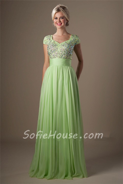 Off Shoulder Mint Green Tulle Lace Floral Long Prom Dresses, Mint Gree —  Bridelily