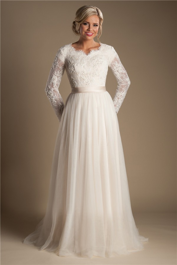 Long Sleeve Wedding Gowns 2024 - Donna Maureene