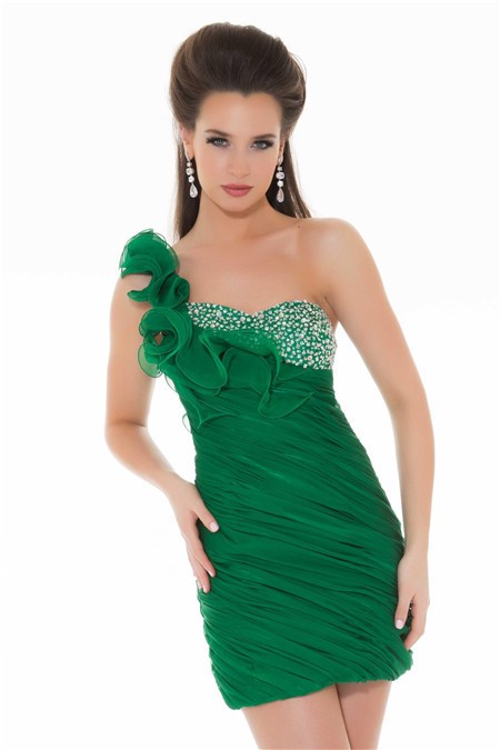 green emerald dress cocktail party