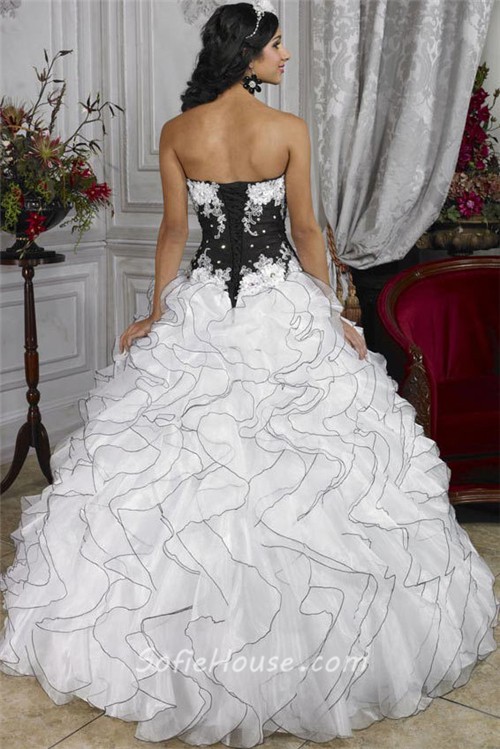 Pearls & Beads Sweetheart Corset Tulle Bridal Ball Gown - VQ