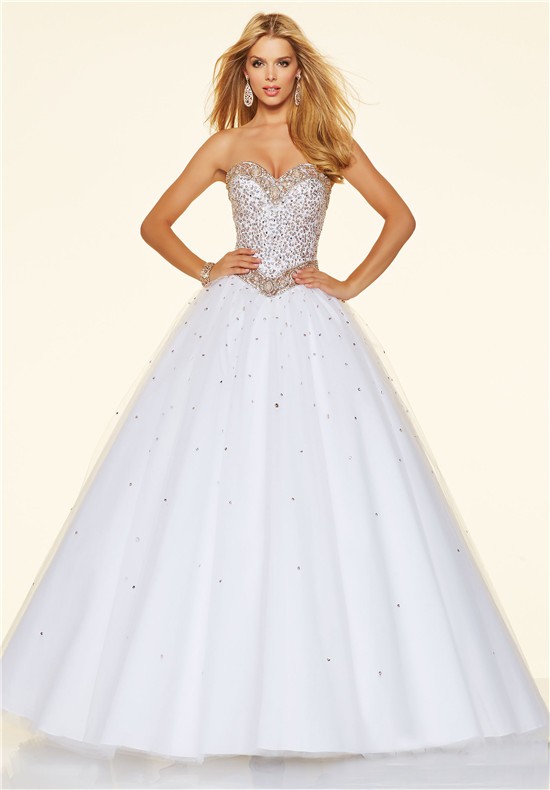white princess prom dress