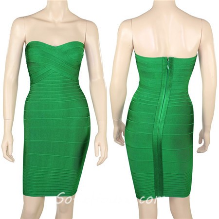 Sexy Sweetheart Short Mini Emerald Green Kim Kardashian Bandage Bodycon ...