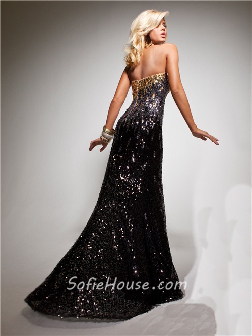 Debut Gown Black and Gold, Women's Fashion, Dresses & Sets, Evening dresses  & gowns on Carousell