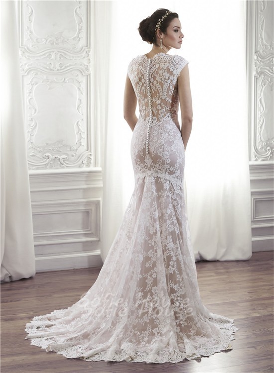 Amazing Lace Sheer Back Wedding Dress  The ultimate guide 