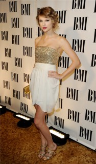 Strapless Short Champagne Sequins Taylor Swift Inspired Dress