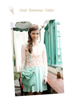 Summer Pretty Girls Mint Green Handbag With Shoulder Strap
