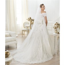 Elegant  Princess Long Soft Tulle Vintage Lace Wedding Bridal Veil 