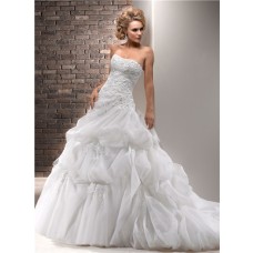 Ball Gown Strapless Lace Tulle Wedding Dress With Detachable Straps