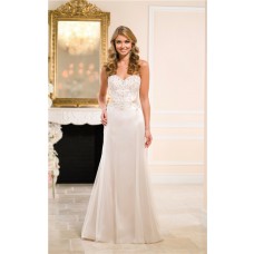 Sexy Mermaid Sweetheart Cut Out Satin Tulle Beaded Wedding Dress See Through Back