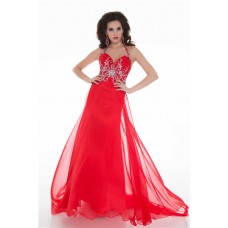 Sexy Sheath Halter Long Red Chiffon Beaded Evening Prom Dress 