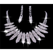 Shining Crystals Wedding Bridal Jewelry Set,Including Necklace and Earrings