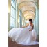 A Line Princess One Shoulder Lace Bridal Wedding Dress With Flower Sash