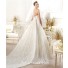A Line Princess Strapless Sweetheart Lace Wedding Dress With Detachable Train