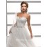 A Line/Princess Sweetheart Court Train Lace Tulle Wedding Dress With Beading Crystals