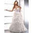 A Line Princess Sweetheart Organza Floral Wedding Dress With Feathers Crystals