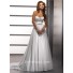 A Line/Princess Sweetheart Beading Chiffon Wedding Dress With Crystals Sash