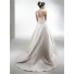 A Line Strapless Satin Beaded Wedding Dress With Detachable Straps
