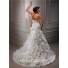 A Line Sweetheart Corset Back Layered Organza Wedding Dress With Flowers
