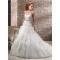 A Line Sweetheart Corset Back Tiers Tulle Wedding Dress With Crystal Belt