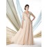 A Line Sweetheart Empire Champagne Chiffon Lace Sleeve Mother Of The Bride Evening Dress
