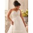 A Line Sweetheart Empire Waist Corset Back Organza Lace Crystal Plus Size Wedding Dress