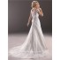 A Line Sweetheart Lace Wedding Dress With Short Sleeve Jacket Crystal Belt