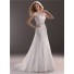A Line Sweetheart Lace Wedding Dress With Short Sleeve Jacket Crystal Belt