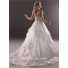 A Line Sweetheart Organza Wedding Dress With Embroidery Sparkle Crystal Sash