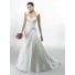 A Line Sweetheart Ruched Satin Corcet Wedding Dress With Straps