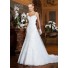 A Line Sweetheart Sheer Back Tulle Lace Wedding Dress With Straps