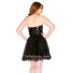 A Line Sweetheart Short Black Sequin Beaded Plus Size Cocktail Prom Dress