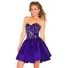A Line Sweetheart Short/ Mini Purple Beaded Homecoming Prom Dress With Belt