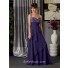 A line long royal blue chiffon beaded mother of the bride dress with jacket