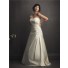 A line sweetheart designer ivory satin lace wedding dresses for plus size