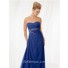 A line sweetheart long royal blue chiffon mother of the bride dress with jacket