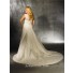 A line sweetheart modest vintage lace wedding dress for plus size women