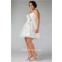 Amazing Ball Sweetheart Short/ Mini White Tulle Feathers Plus Size Cocktail Dress