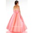 Ball Gown Halter Candy Pink Tulle Beaded Plus Size Party Prom Dress 