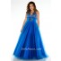 Ball Gown Halter Candy Pink Tulle Beaded Plus Size Party Prom Dress 