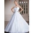 Ball Gown Jewel Illusion Neckline Sheer Back Lace Tulle Beaded Wedding Dress