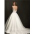 Ball Gown Sheer Illusion Neckline Tulle Beaded Wedding Dress With Low Back