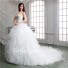 Ball Gown Strapless Embroidery Satin Organza Ruffle Corset Wedding Dress