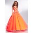 Ball Gown Strapless Sweetheart Corset Back Lime Green Tulle Beaded Prom Dress