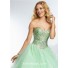 Ball Gown Strapless Sweetheart Long Light Pink Tulle Beaded Prom Dress Corset Back
