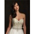 Ball Gown Strapless Sweetheart Tulle Embroidery Beaded Wedding Dress With Sash