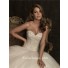 Ball Gown Sweetheart Champagne Color Tulle Wedding Dress With Sparkle Beading